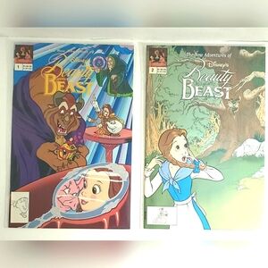 The New Adventures Of Disney's BEAUTY AND THE BEAST Comic  #1 & #2 Sealed